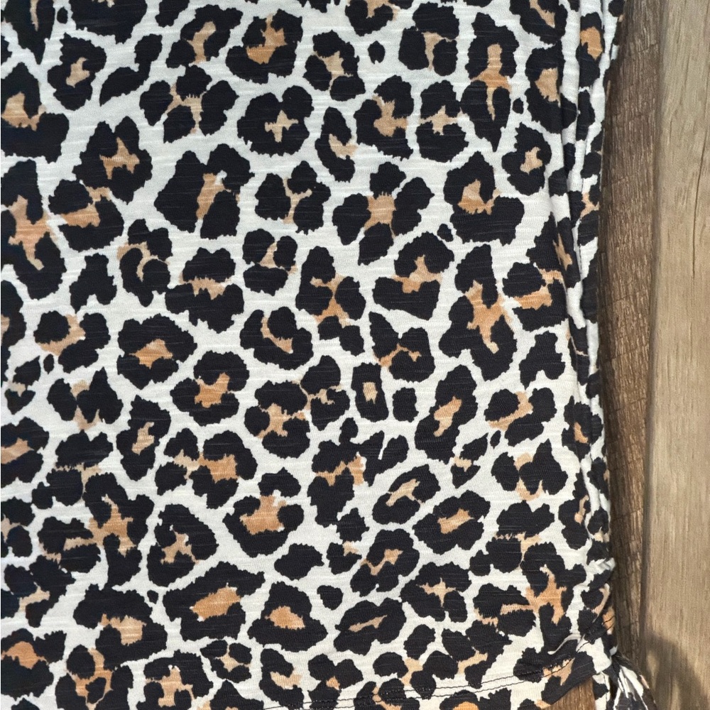 DKNY Black and Brown Leopard Print Muscle Tee - Picture 5 of 16
